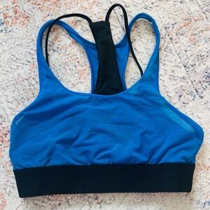 ALO Yoga Electric Blue and Black Sports Bra size M